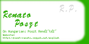 renato poszt business card